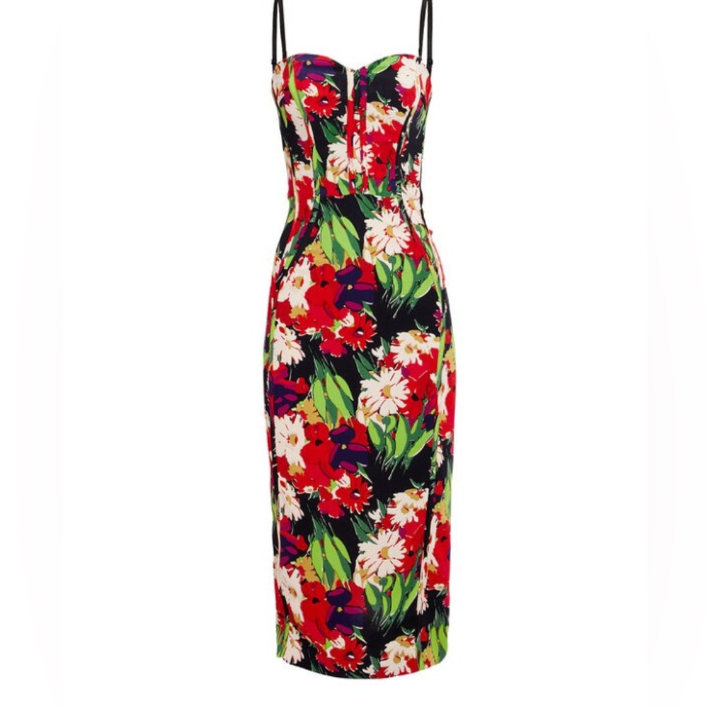 VERONICA BEARD Saffron Bustier Midi Dress